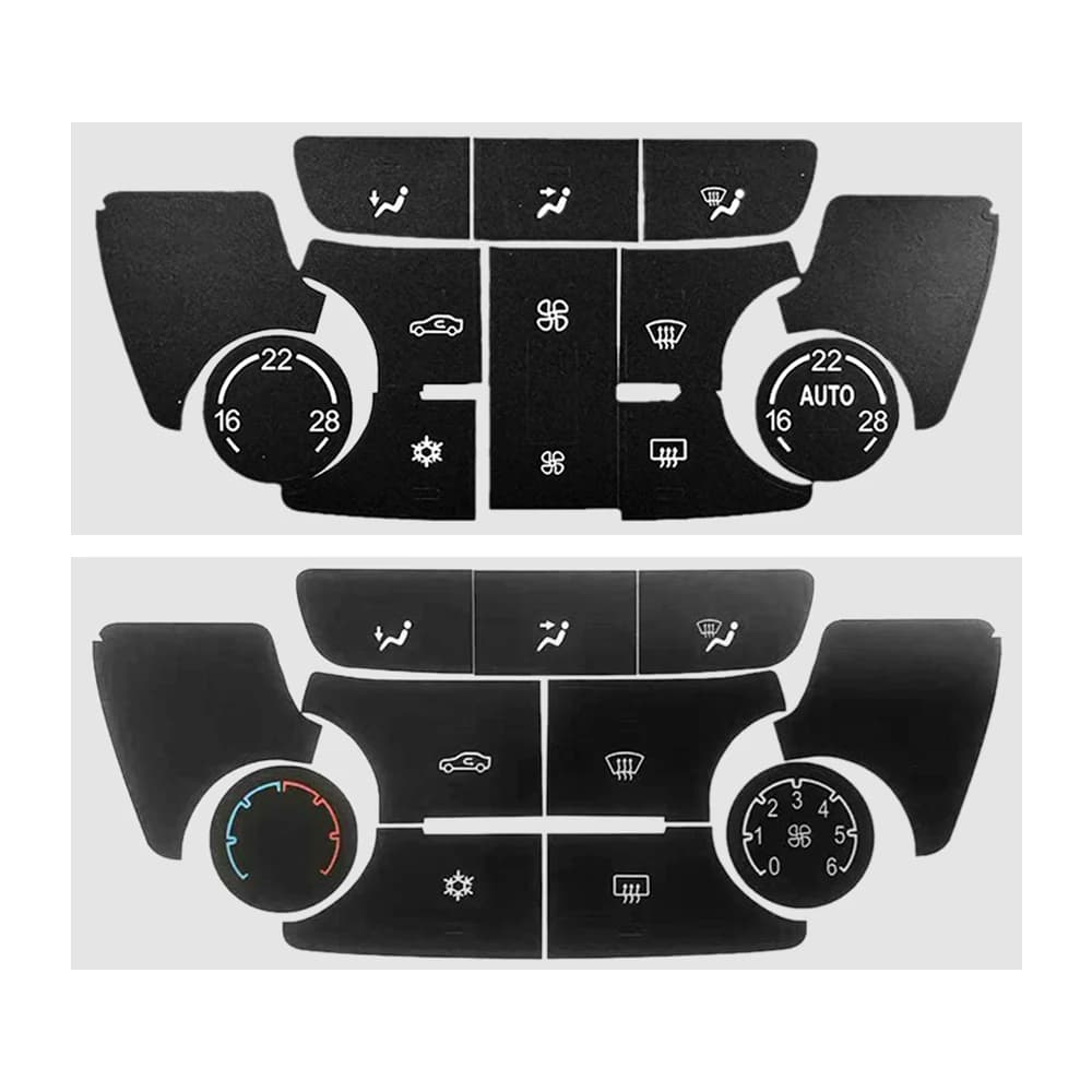 1 Pc Car AC Button Repair Decals Stickers for Opel/Vauxhall Mokka For Buick Encore Verano 2012~2017PVC Matte Black 100x150mm