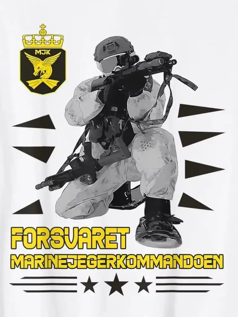 Norwegian Military Special Force Marinejegerkommandoen Men T-Shirt Short Sleeve Casual 100% Cotton O-Neck Shirt