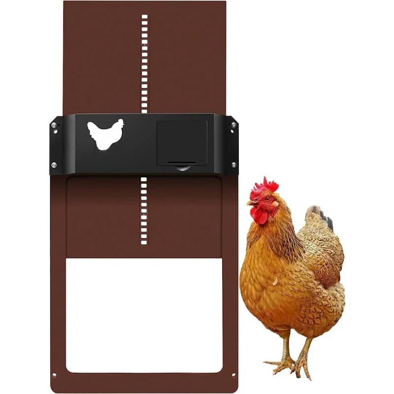 Chicken Coop Door Chicken House Door Light Sensor Farm  Opener Pets Duck Cage Door Supplies Battery Powered