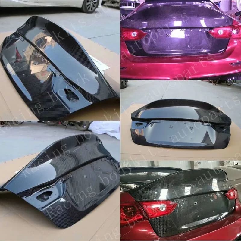 For Infiniti 13-16(Pre Facelift) Q50 V37 Rear Trunk Bootlid Carbon Fiber