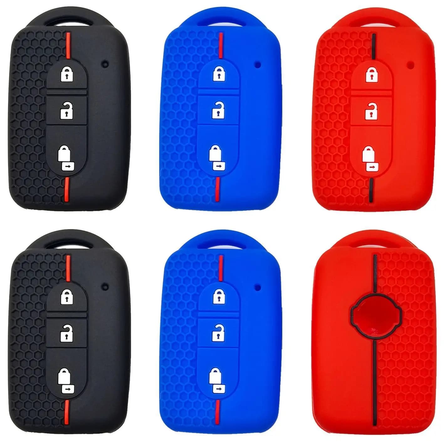 For Nissan, Nissan Micra, Qashqai X-Trail, Juke remote control 2-button honeycomb pattern car silicone key cover