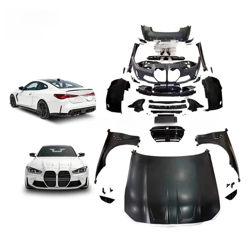 3 Series F30 Old To New G80 M3 Wide Body Kit Full Set Bumper Hood Headlight Taillight Car Exterior Facelift Tuning Accessories