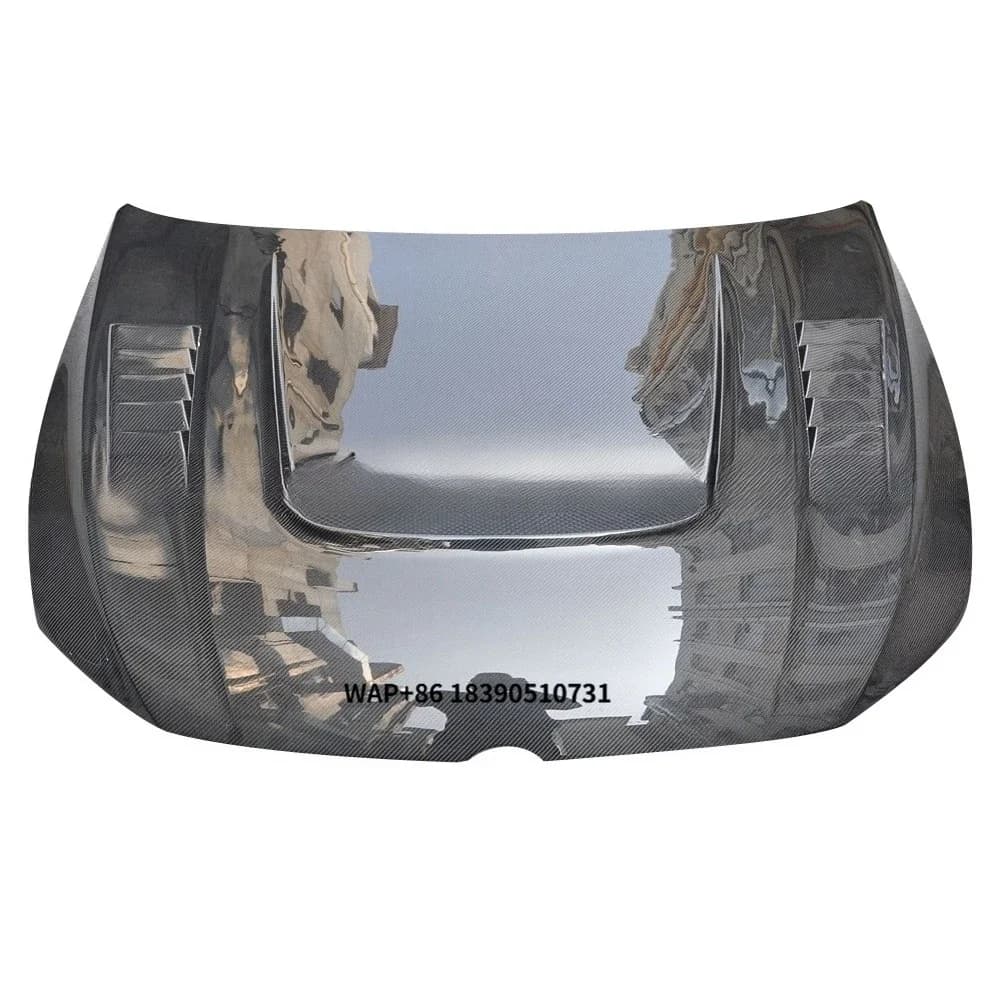 VRS Style Carbon Fiber Front Engine Hood Bonnet Trim Cover Hood Spoiler Wing Boot for VW GTI MK8 Body Kits