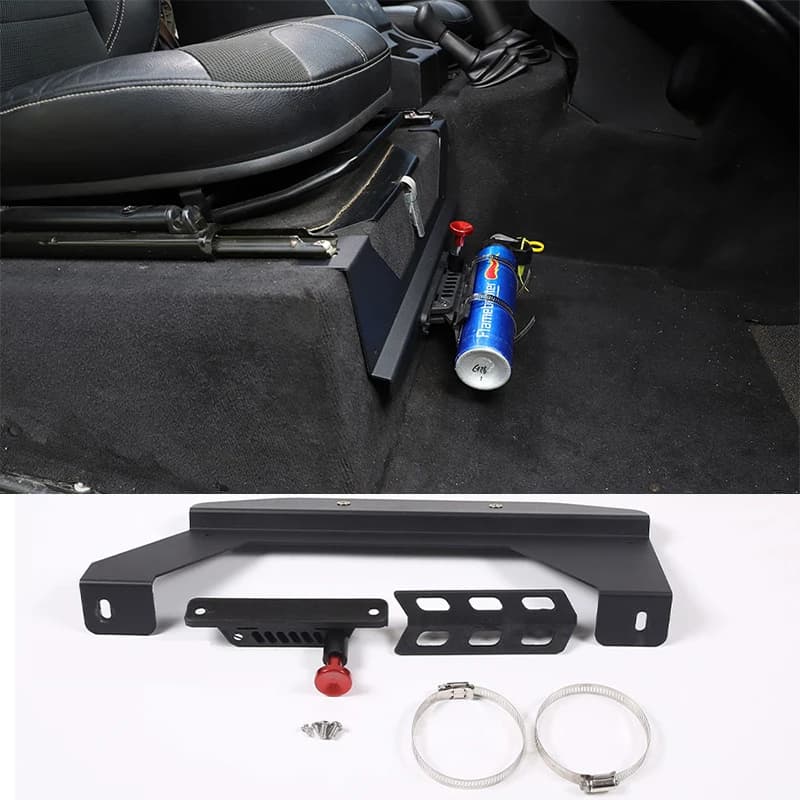 For Land Rover Defender  90 110 130 2004-2019 Black Car Seat Adjustable Fire extinguishing bracket Interior Car tool Accessories