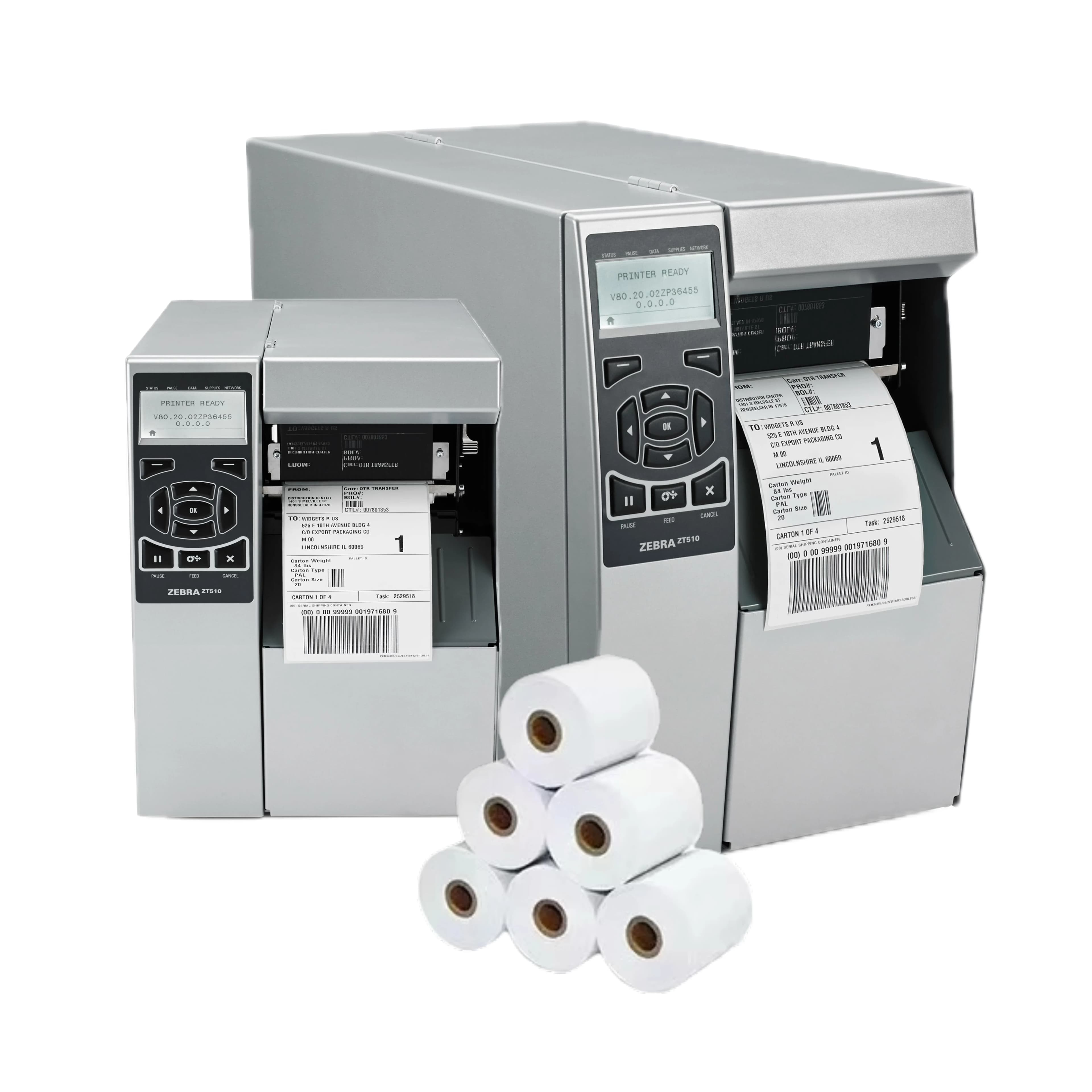 Top Quality Genuine ZT510 4" Wide Thermal Transfer Industrial Barcode Label Printer 203DPI Color Sticker USB Interface