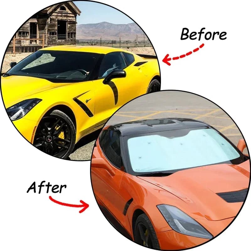 For 2014-2019 Chevrolet Corvette C7 car front windshield full-window glass sunscreen UV protection sun visor car accessories