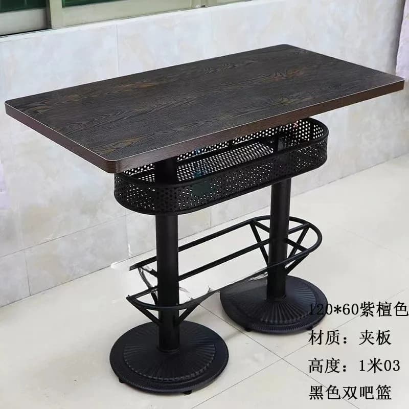 Customized bar loose table retro high stool table music dining bar clear  against the wall bar bar table and chair combination