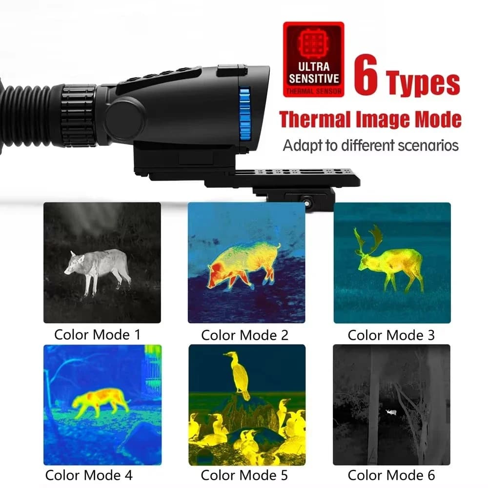 GRL335 Thermal Monocular Scope 384X288 50Hz 35mm Lens NETD 25mK Hunting Thermal Vision Scope with Video Recording WiFi PIP