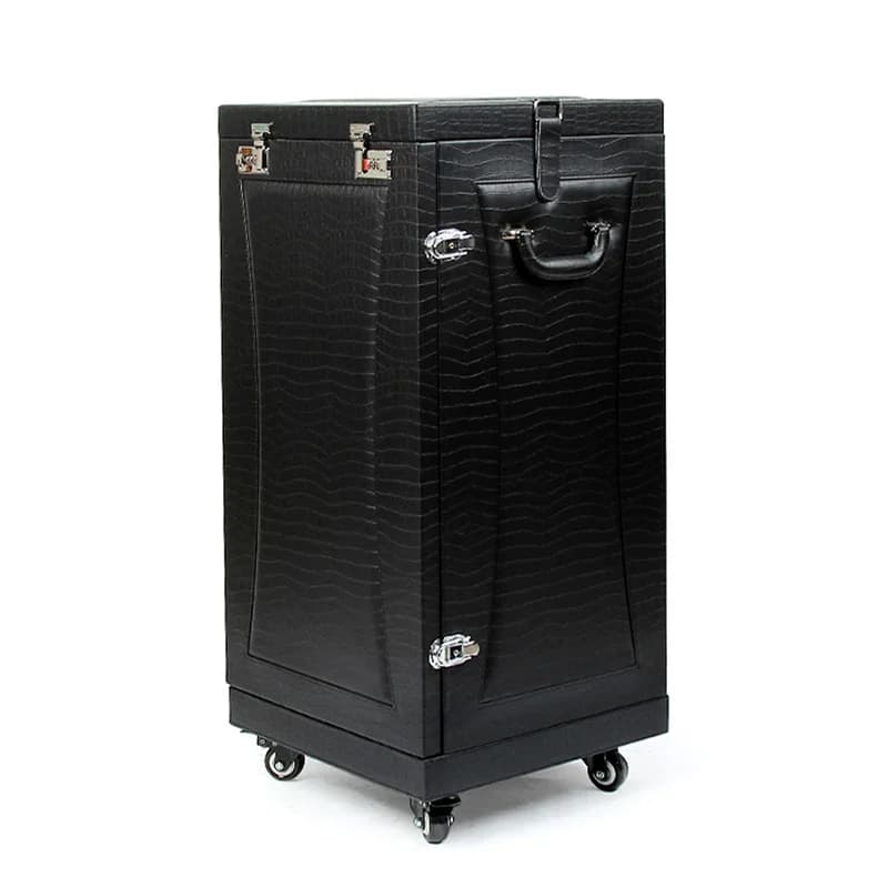 Customized Quality Large PU Leather Jewelry case Tray crocodile Skin  case Jewelry Storage Jewelry Exhibition Trolley