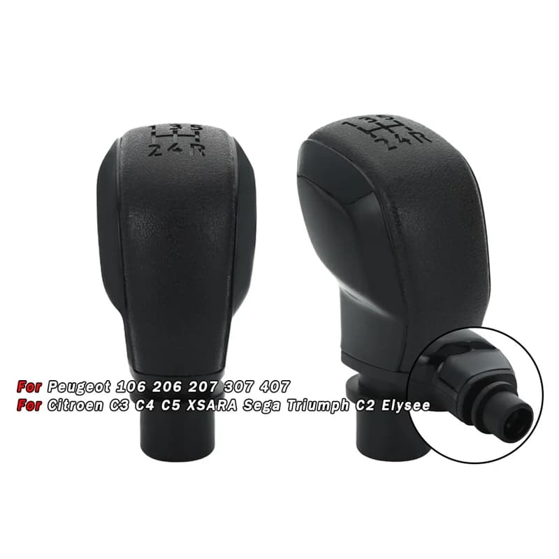 For Citroen C4 Sega gear head shifter handball shift lever handball black 5th gear logo handball