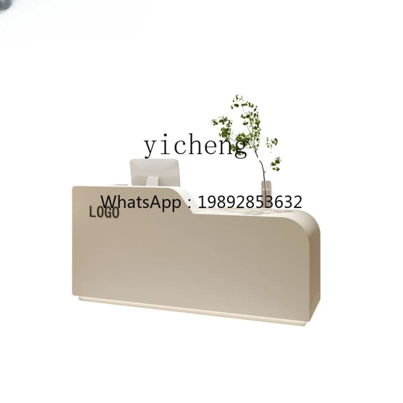 ZZXL Hair Salon Paint Front Desk Clothing Store Yoga Studio Reception Desk Counter