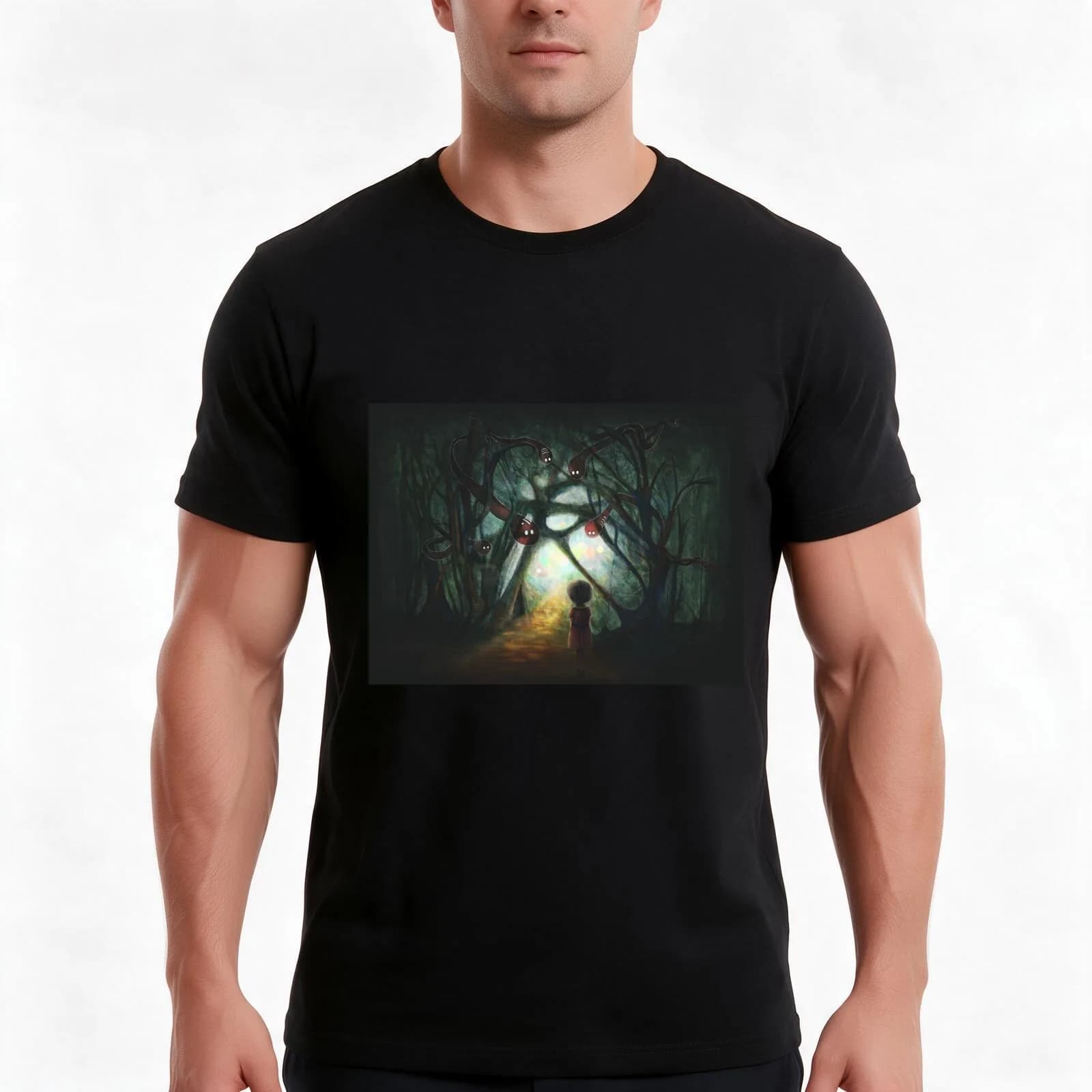 Through the Dream T-Shirt, Summer Casual Cotton Tee, Oversized Streetwear Tops, Vintage Graphic Print, Loose Fit Short Sleeve