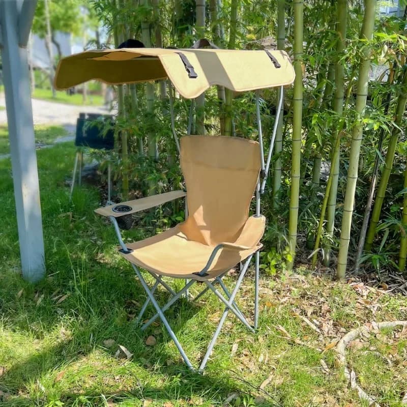 Fishing Chair Beach  Outdoor Camping Folding  Shade Chair Portable Awning BBQ Picnic Leisure