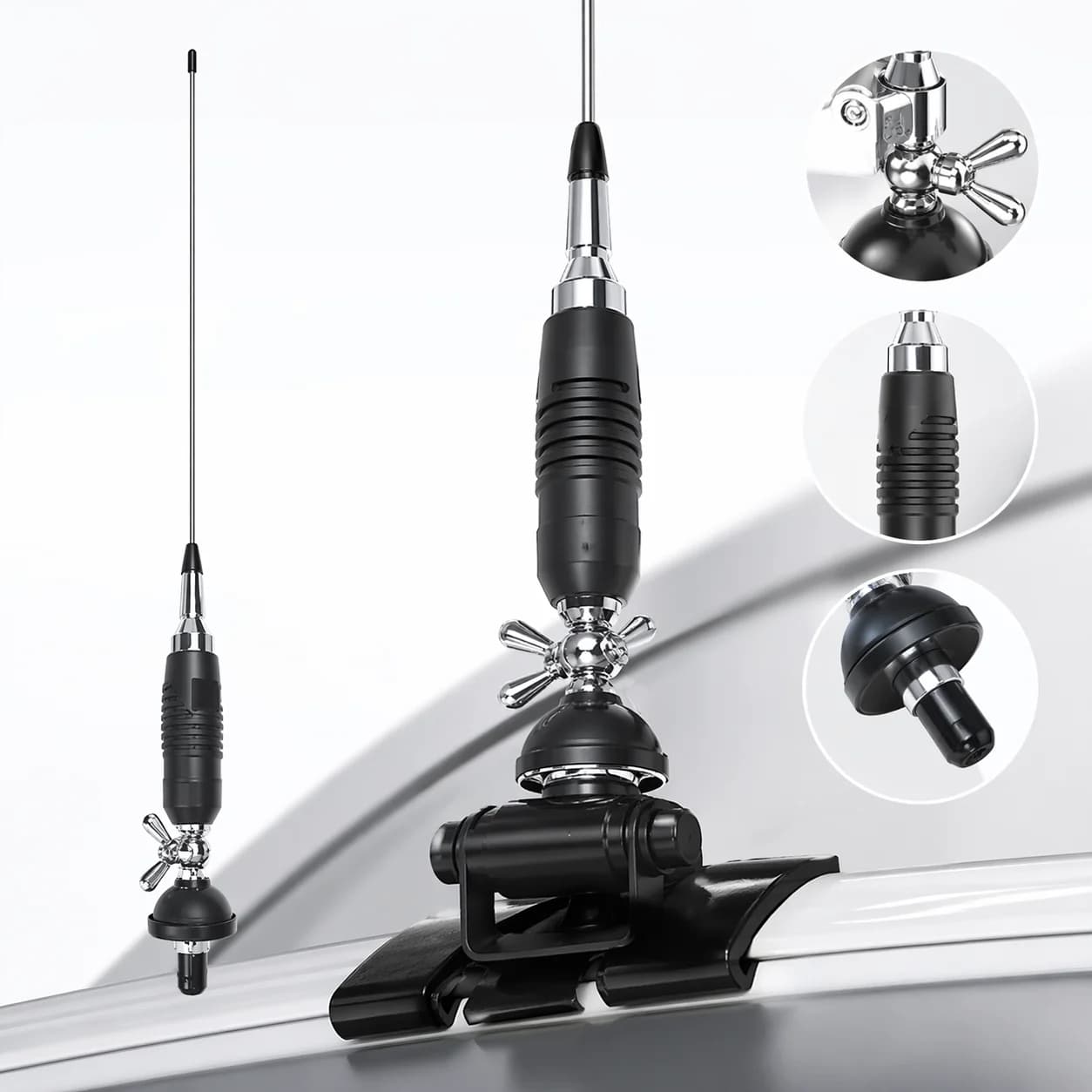 1.5M Steel Whip Mobile Car 0MHZ Decoration Antenna  for SUV Truck  Car with  Adjustable RB400 Black Bracket