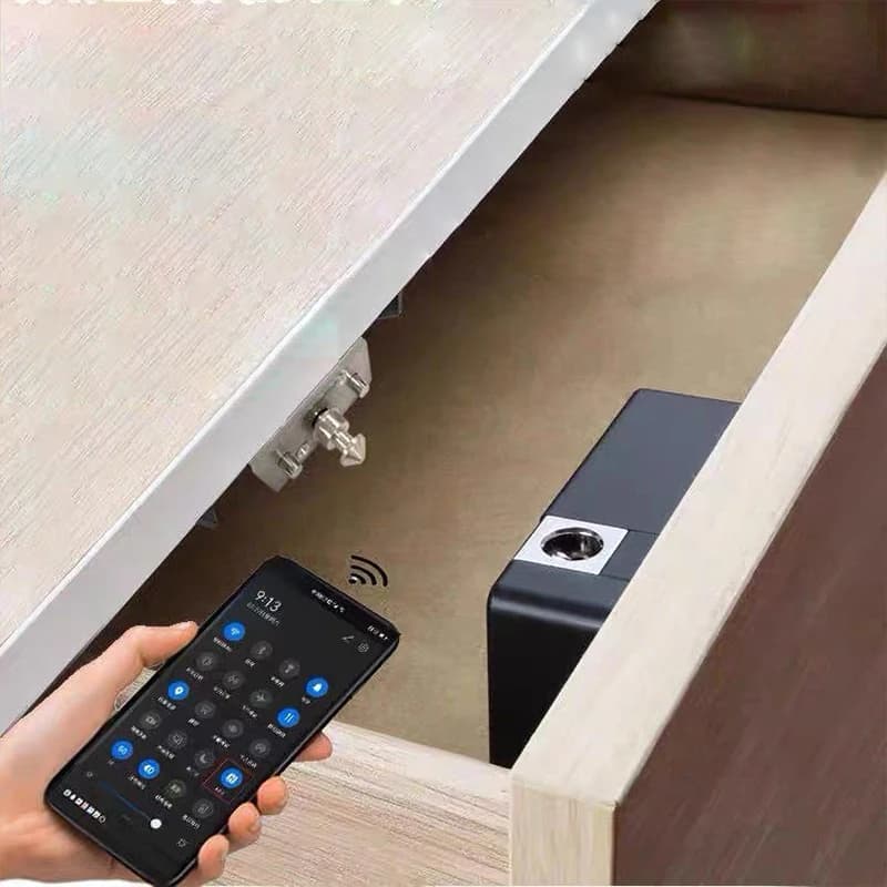 App Keyless Invisible Anti-theft Remote Stainless Steel Tongue Smart Locker Safe Electronic Lock