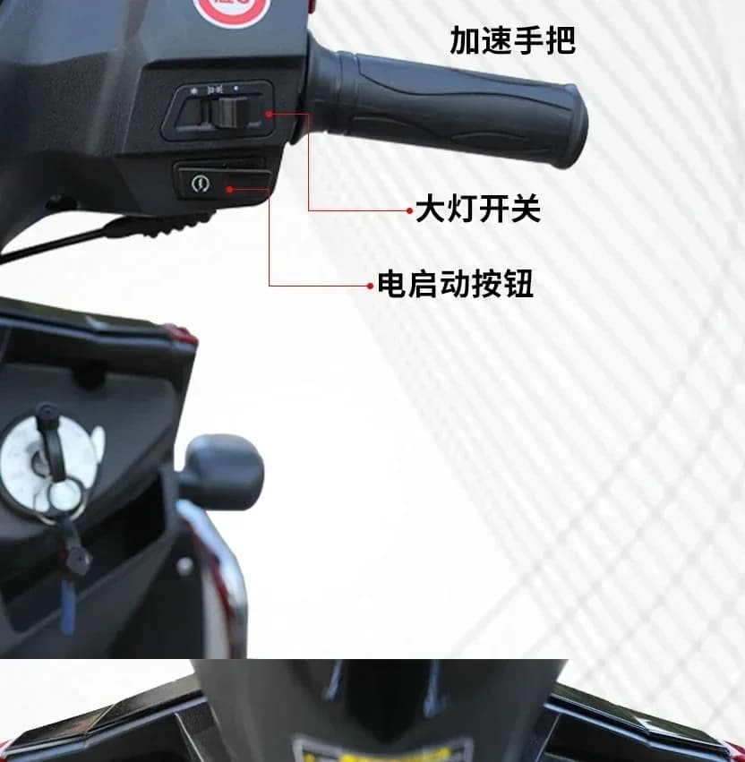 Tricycle Fuel Pedal Motorcycle 125C EFI Elderly Power Car