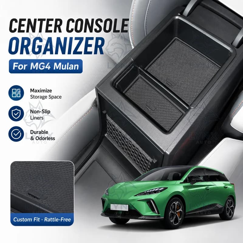 Center Console Armrest Storage Box Organizer For MG4 Mulan Car Storage Interior Accessories Decoration and Modification