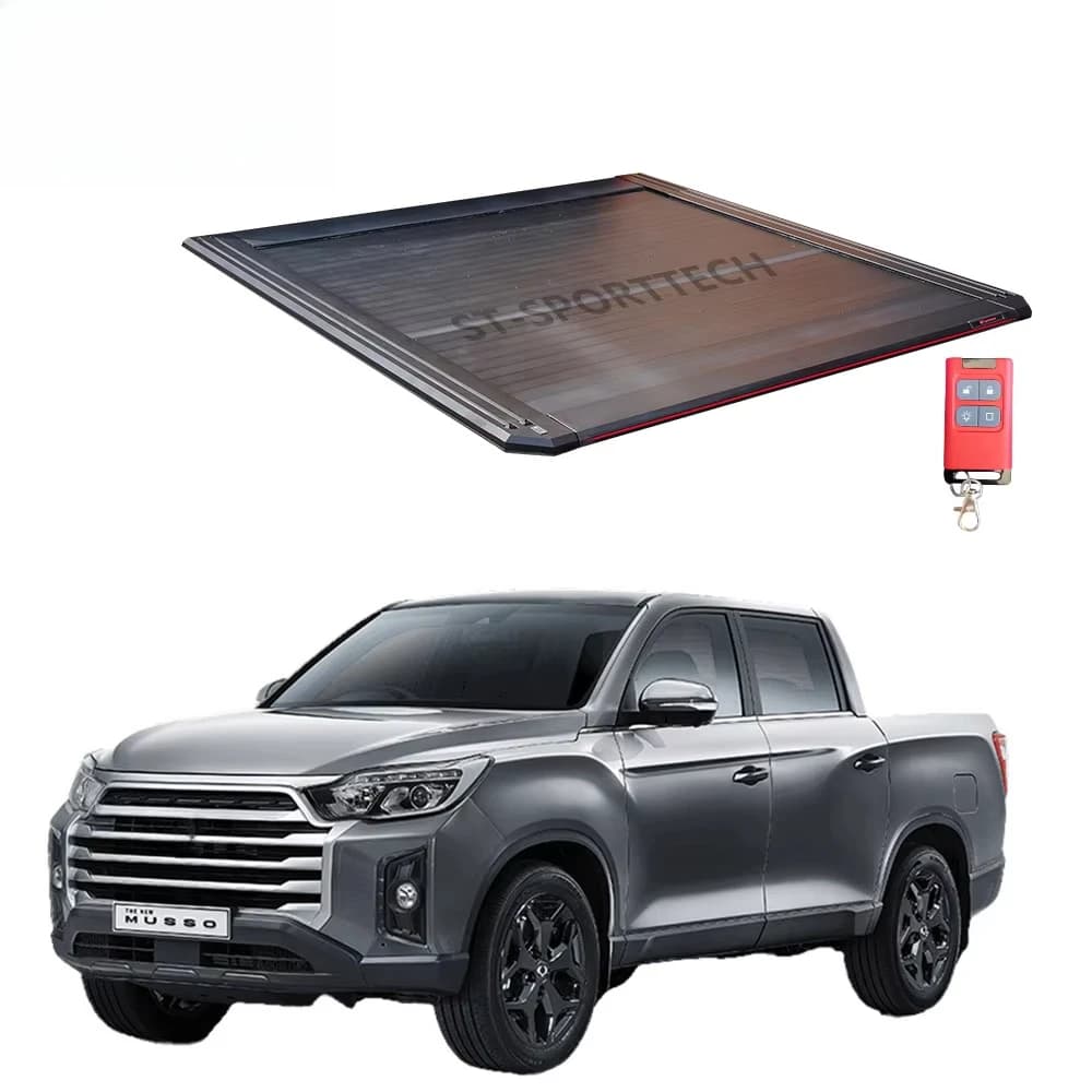 Aluminium Electric Retractable Truck Roller Lid Cargo Cover Accessories  Pickup Bed Tonneau Cover for SsangYong Musso