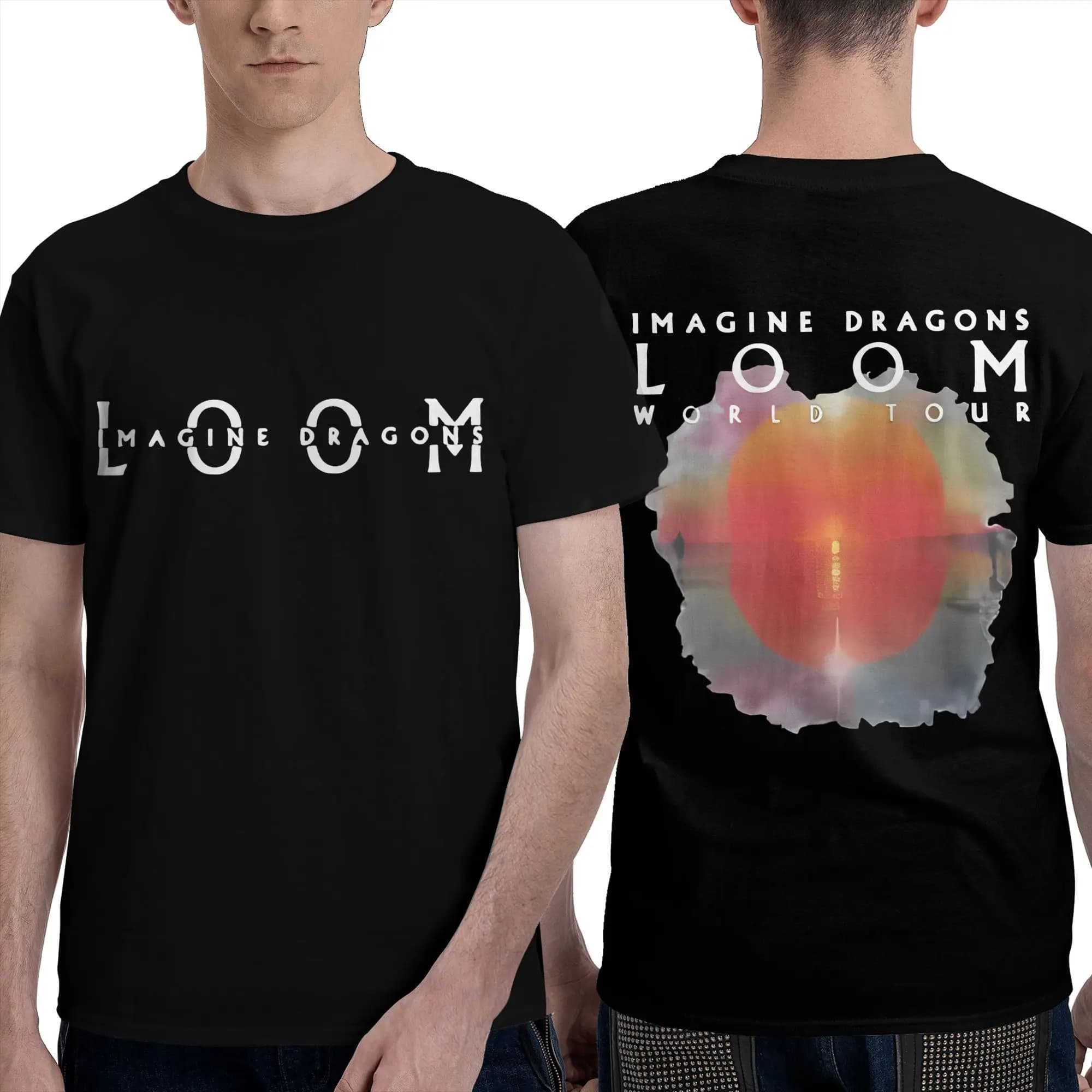 Imagine dragons Loom World Tour 2025 T Shirt Men's  Cotton Vintage T-Shirt O Neck Album Tee Shirt Short Sleeve Clothes Plus Size