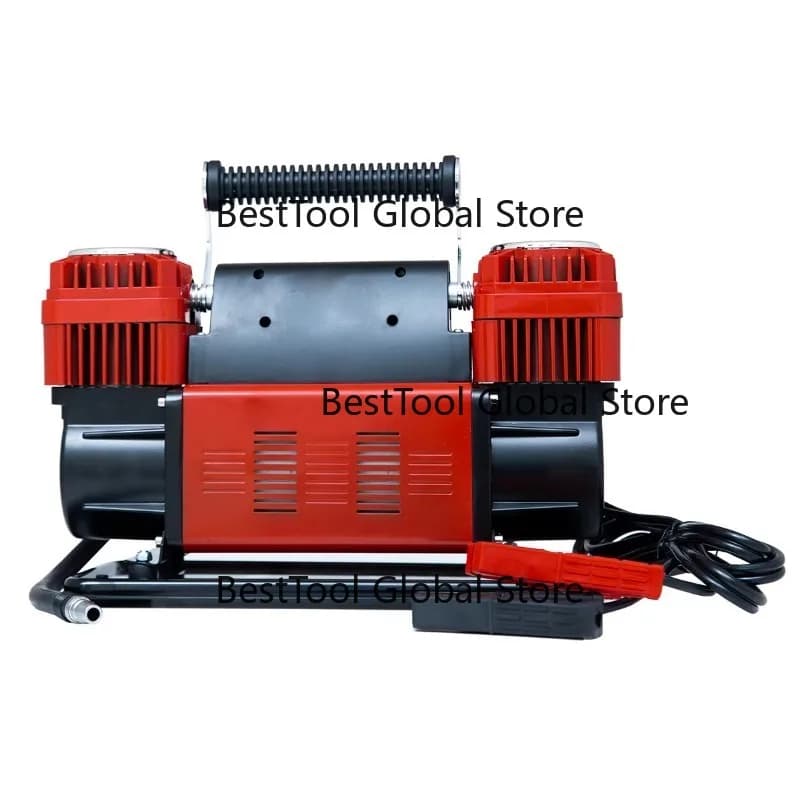 Heavy Duty Portable Air Compressor DC12V Double 60mm Cylinder Car Tire Inflator Pump for Vehicle