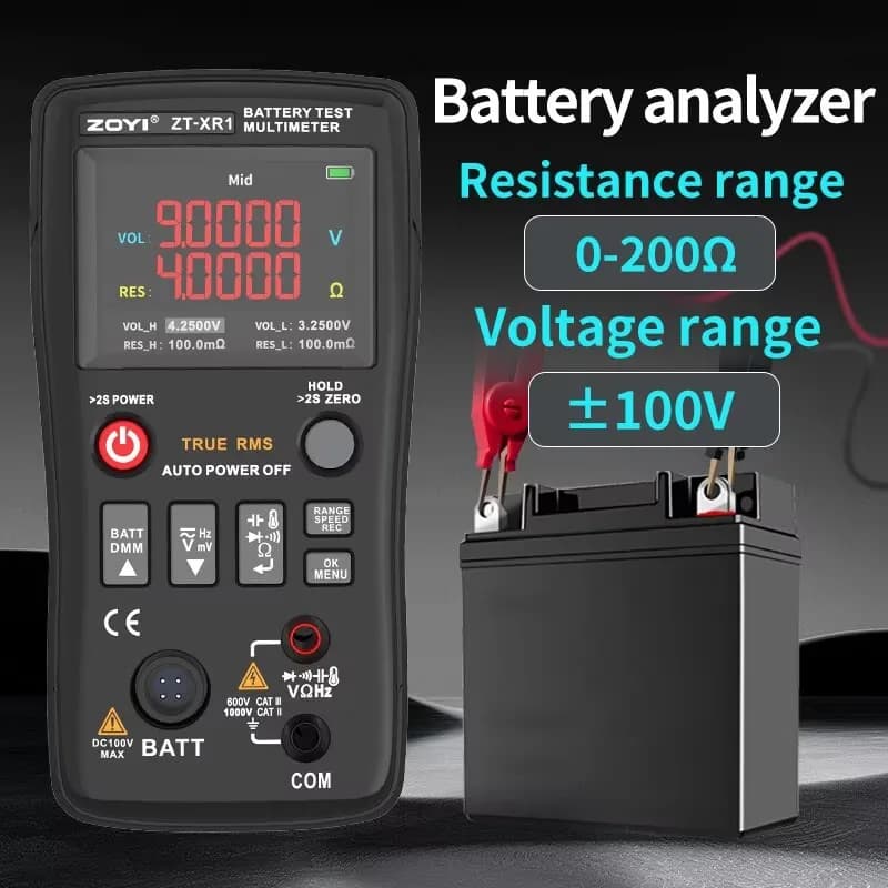 ZOYI ZT-XR1 Battery Internal Resistance Tester Multimeter Voltage Resistance Capacitance 18650 Tester 4.5 Digit 2-in-1