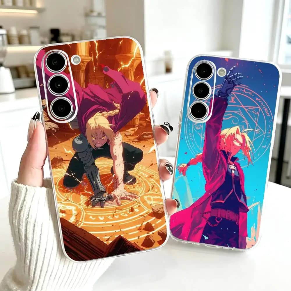 Fullmetal Alchemist Edward Elric  Phone Case Transparent Silicone Soft For SamsungA10,12,20,21S,30,31,40,50,51,52,70,71