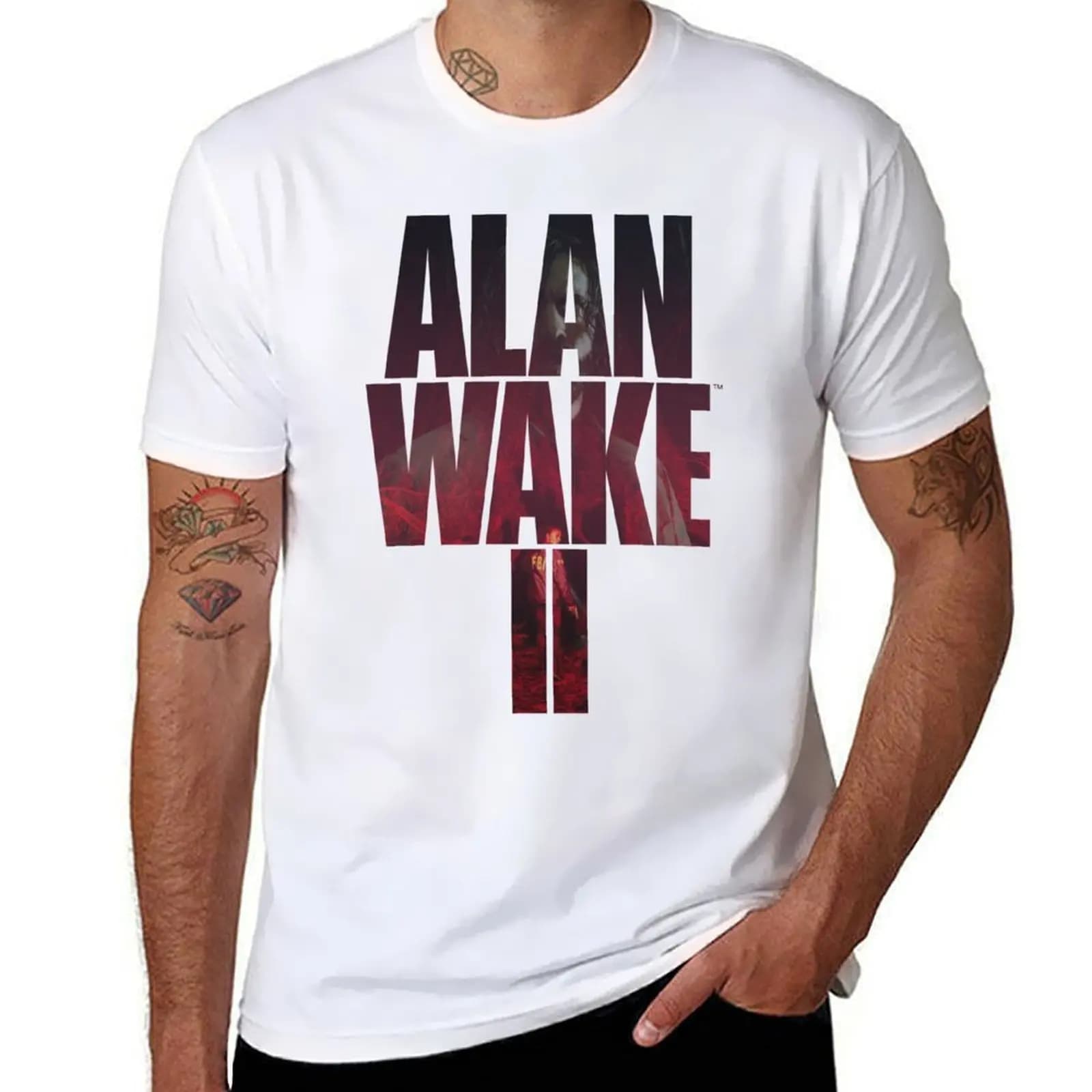 Alan Wake 2 T-Shirt t shirts for man cotton soft man t shirt heavy cotton T-Shirt