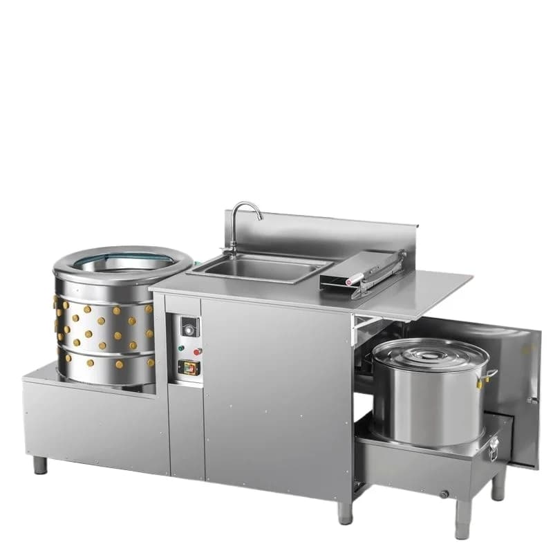 Fully automatic turbo commercial poultry plucking machine
