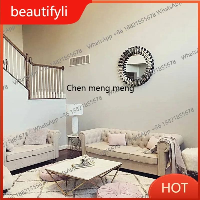 D80 Entrance mirror modern simple wall decoration mirror European three-dimensional makeup bathroom mirror