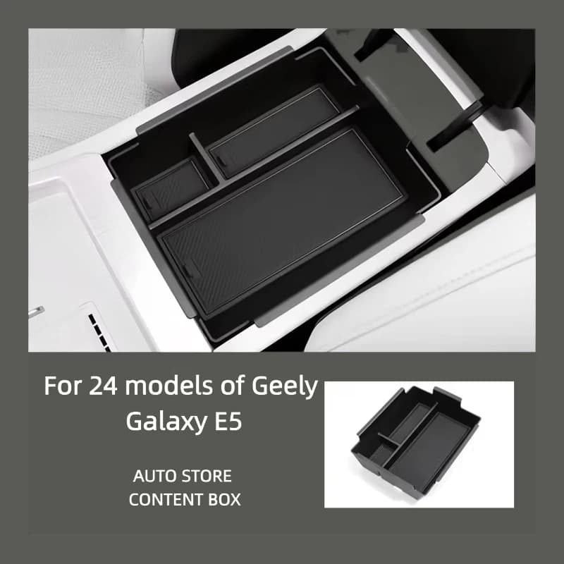 Suitable for Geely Galaxy E5, 24 storage compartments for center console armrest box storage box partition central storage tray