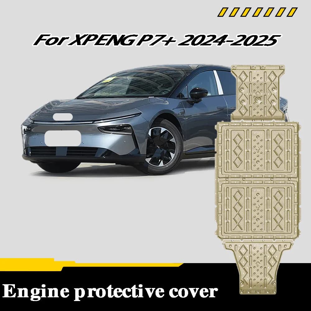 Protective Plate For Water Tank Engine Transmission Chassis Guard Board Al-Mg Alloy For XPENG P7+ 2024-2025 615KM 725KM 685KM