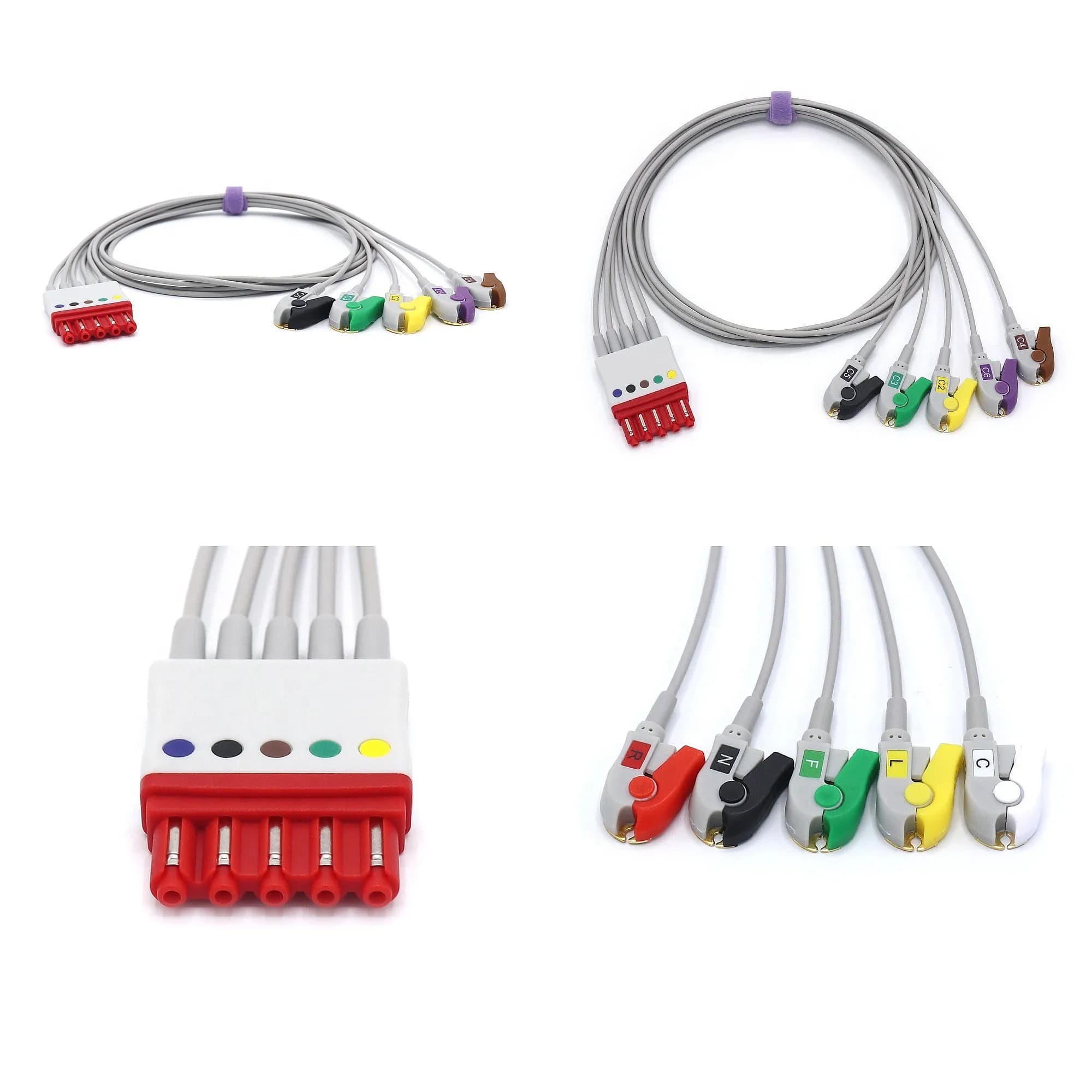 M1971A MP Series Compatible 5 Leads  ECG Leadwire Cable 5 Leads IEC Standard Pinch