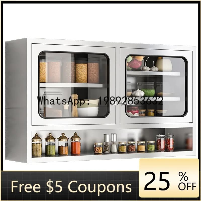 Z5 Stainless Steel Kitchen Hanging Cabinet Restaurant Cabinet Bathroom Wall-Mounted Storage Cabinet