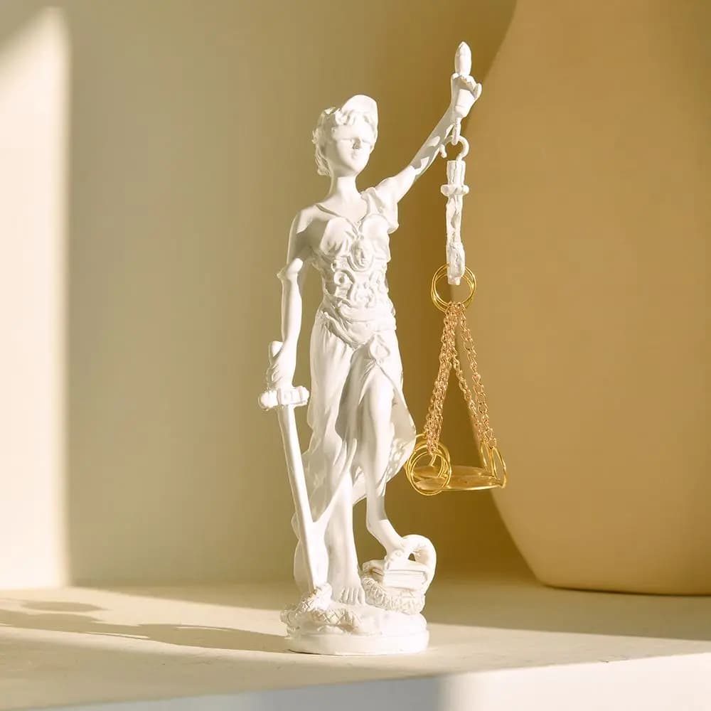 European Antique Goddess Of Justice Statue Fair Angel Figure Retro Justice Scale Decoration Home Decoration Accessories Artwork
