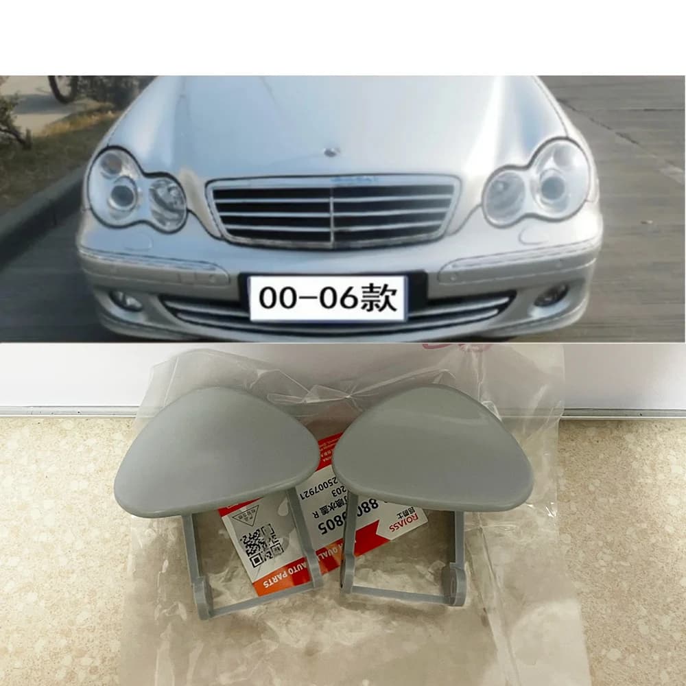 Suitable for Mercedes-Benz C-Class W203 Headbar Headlight Spray Cover Washer Cover No painted 2038800705 2038800805