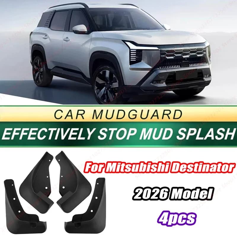 For Mitsubishi Destinator 2026 Model 4PCS Front Rear Mud Flaps Splash Guards Fender Mudguards Auto Accessories