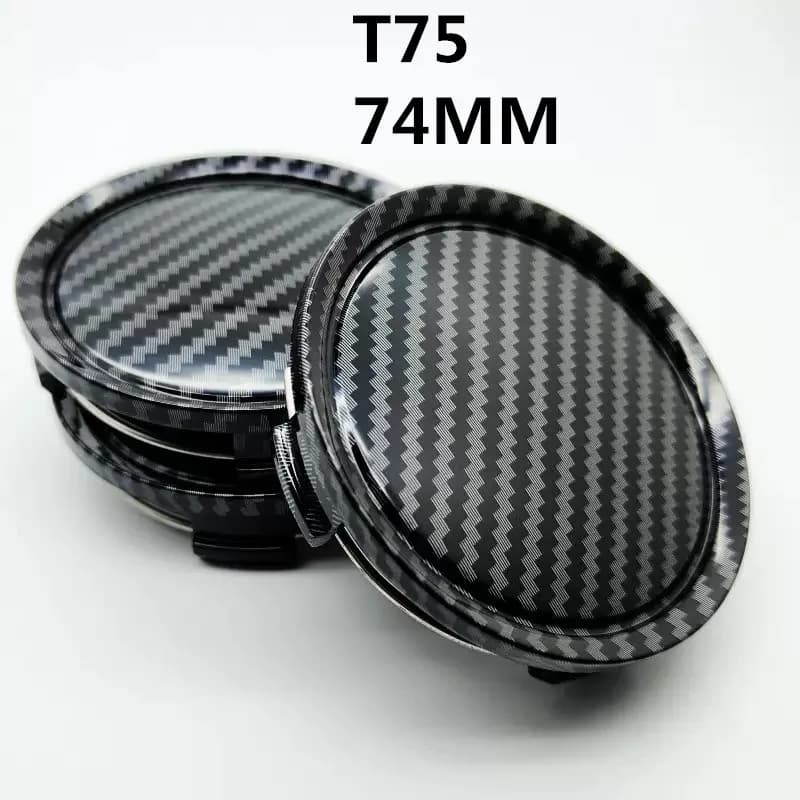 Diameter 74MM T75 Carbon Fiber Wheel Cover Center Cover Black Checkered Carbon Fiber Wheel Hub Cover New Cover For Mercedes Benz