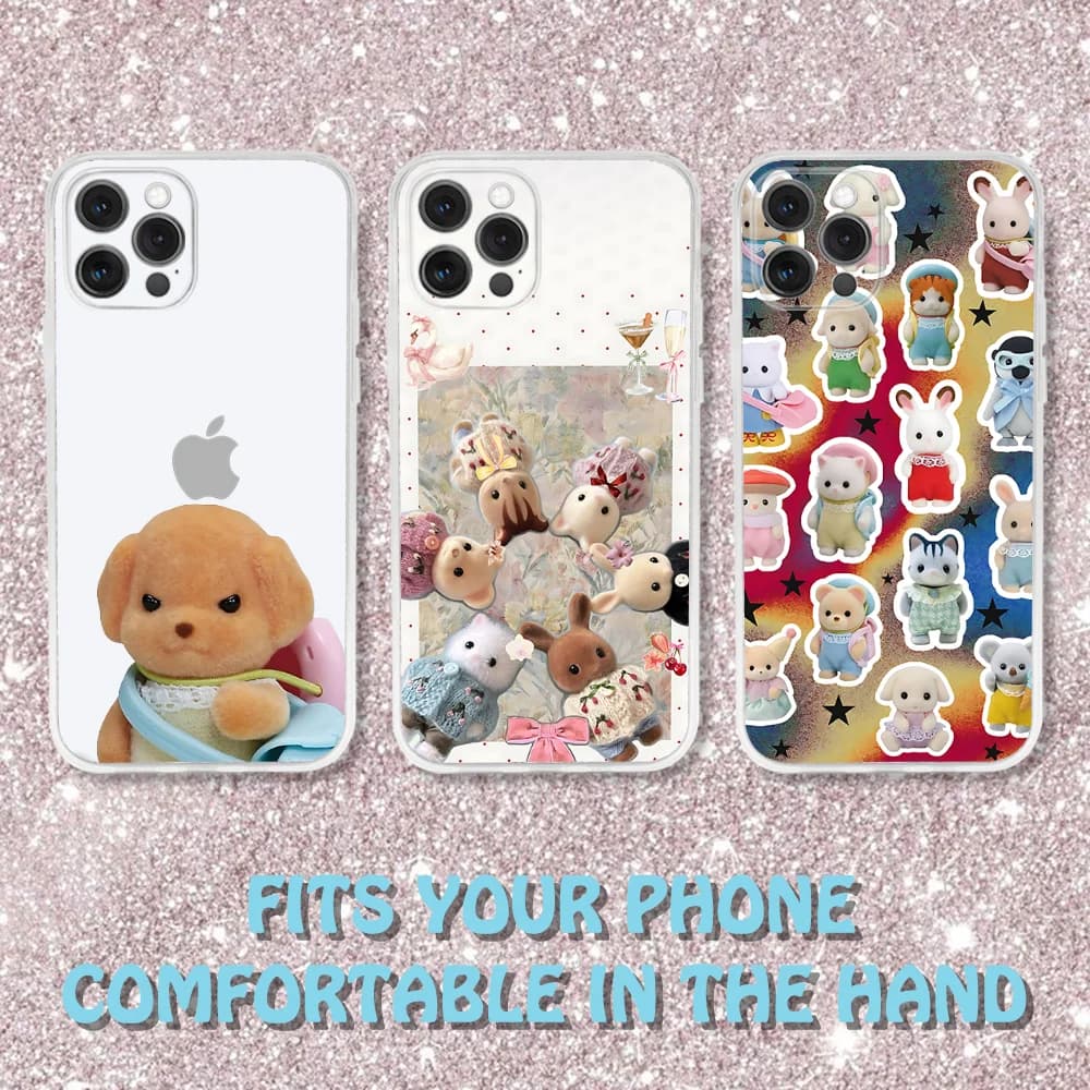 S-Sylvanians Cute Families Phone Case For iPhone 16,15,14,13,12,11 Pro,Max,Plus,X,XS,XR,SE,Mini Transparent Silicone Soft