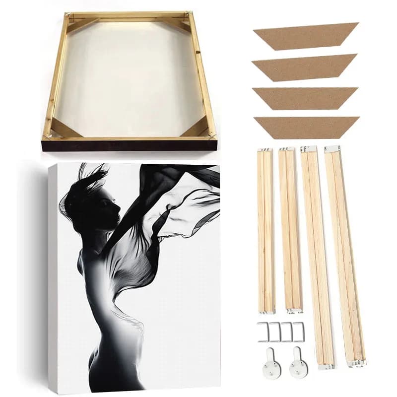 wood frame custom 70x100 90x180 photo frames for picture home decor living room bedroom hanging picture canvas Painting Frame