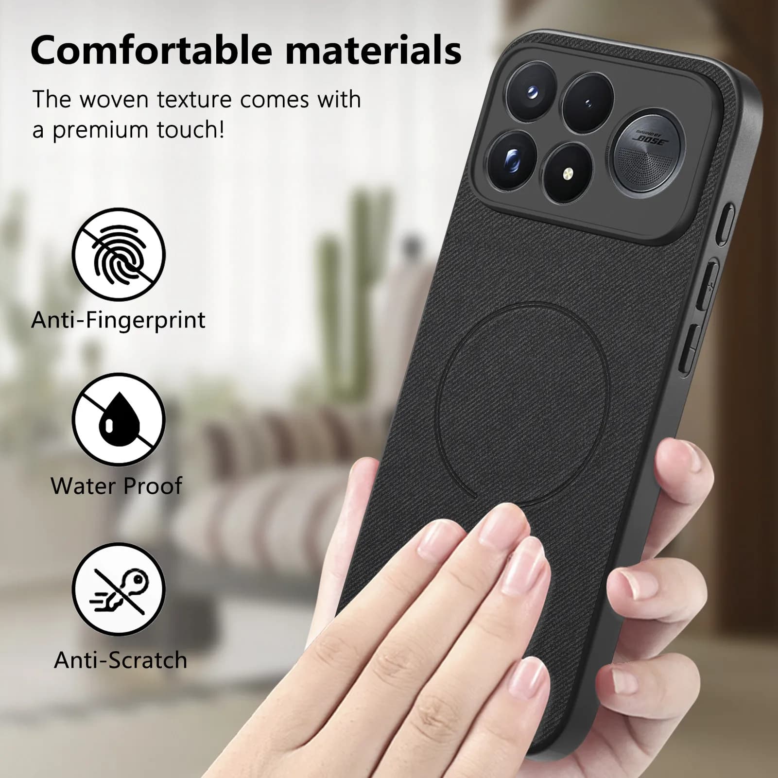For POCO F9 F8 Ultra F9 F8 Pro Case Luxury Matte Leather Magnetic Wireless Charging Shockproof Protection Back Cover Accessories