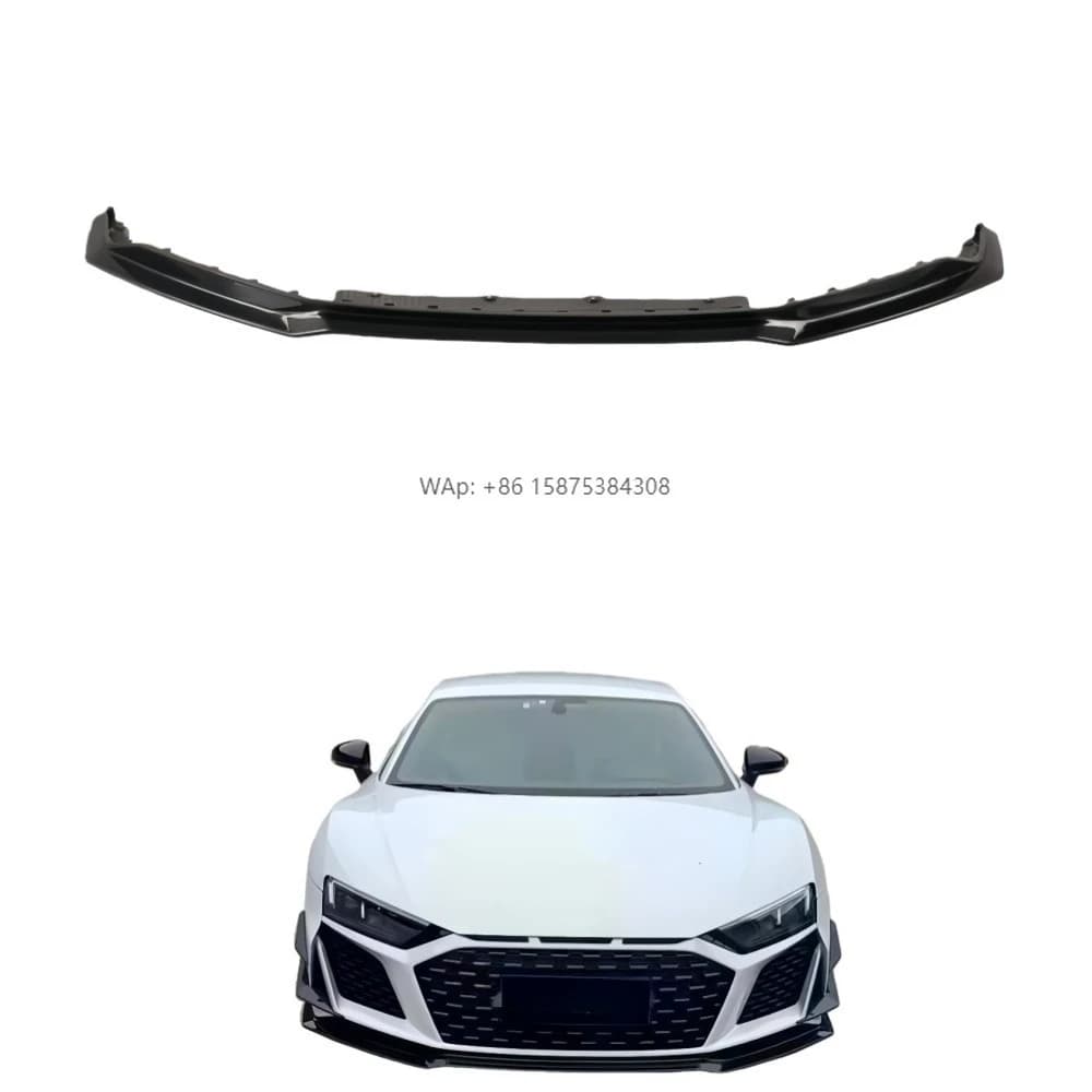 For Car Parts Modification GT Style Dry Carbon Fiber Front Lip Front Shovel Front Chin Suitable for R8