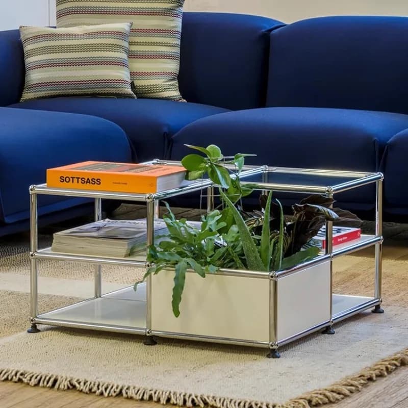 Small apartment movable color matching sofa side table light luxury high-end creative