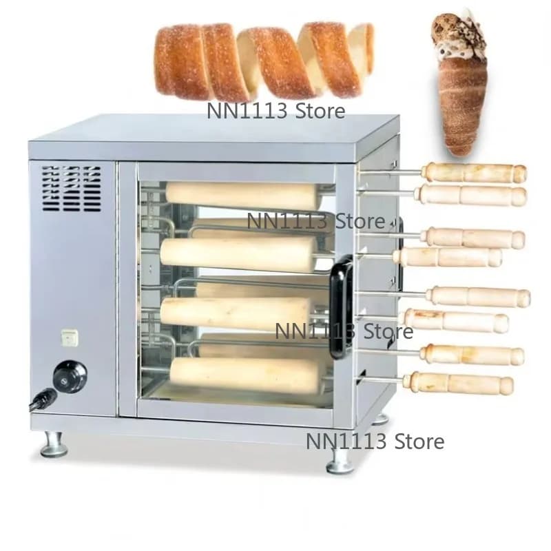 Kurtoskalacs Kurtos Kalacs Roller Chimney Cake Oven Kurtos Kalacs-macchina Bakery Snack Trdelnik Grill Machine Stainless Steel