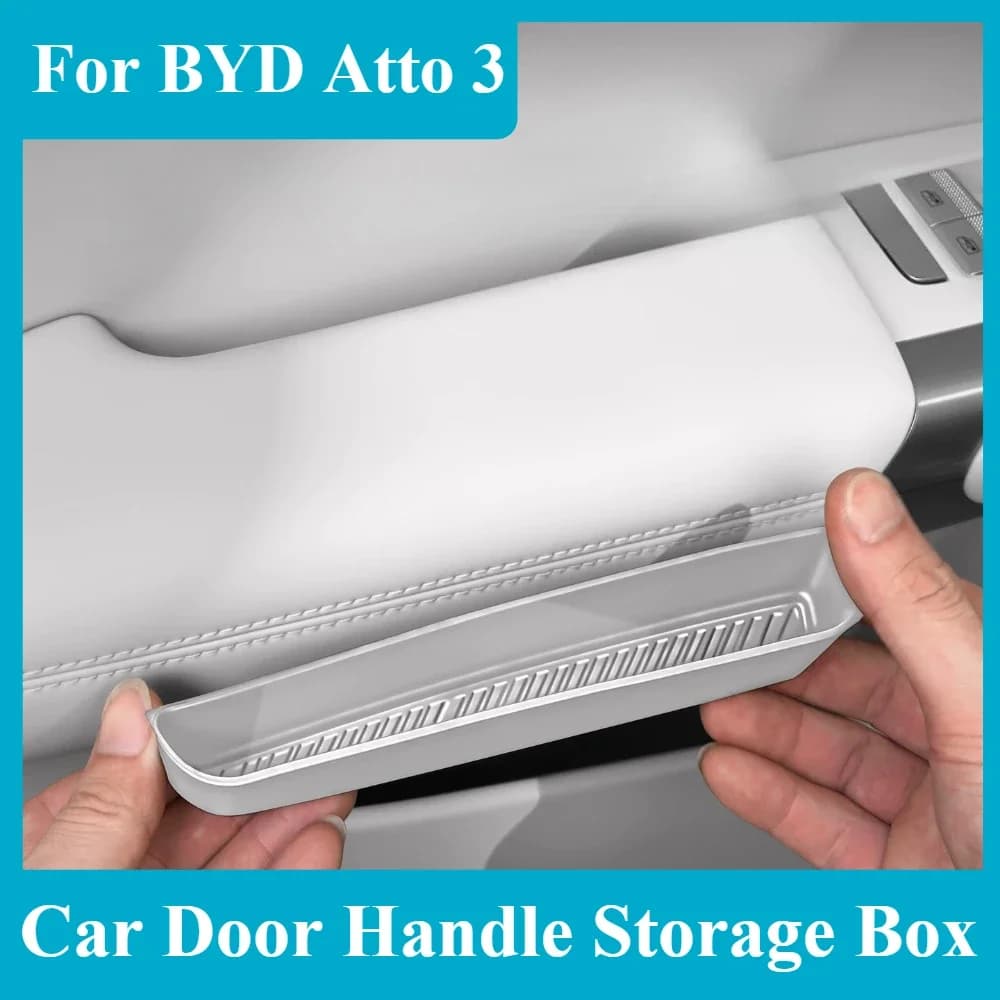 For BYD Atto 3 2022-2026 Car Door Handle Storage Box Silicone Organizer Tray Automobile interior accessories