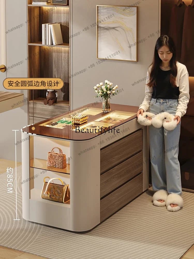 yj58 Italian Minimalist Jewelry Nakajima Counter Cloakroom Master Bedroom Floor Storage Locker