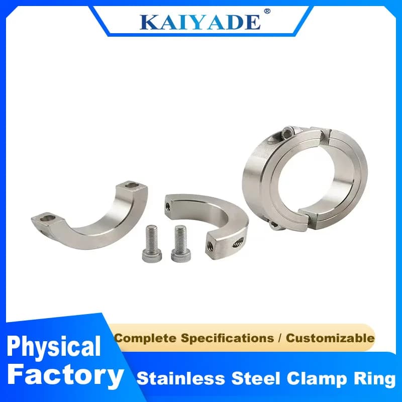 Stainless Steel Clamp Ring Collar Double Split 4mm 13mm 35mm 40mm 120mm Inside Diameter Shaft Collar Clamp Bearing Backstop Ring