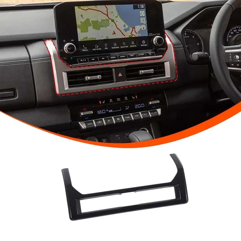 ABS Carbon Fiber For Mitsubishi L200 2024-2025+Car Styling Car Central Control Air Outlet Frame Sticker Interior Accessories RHD