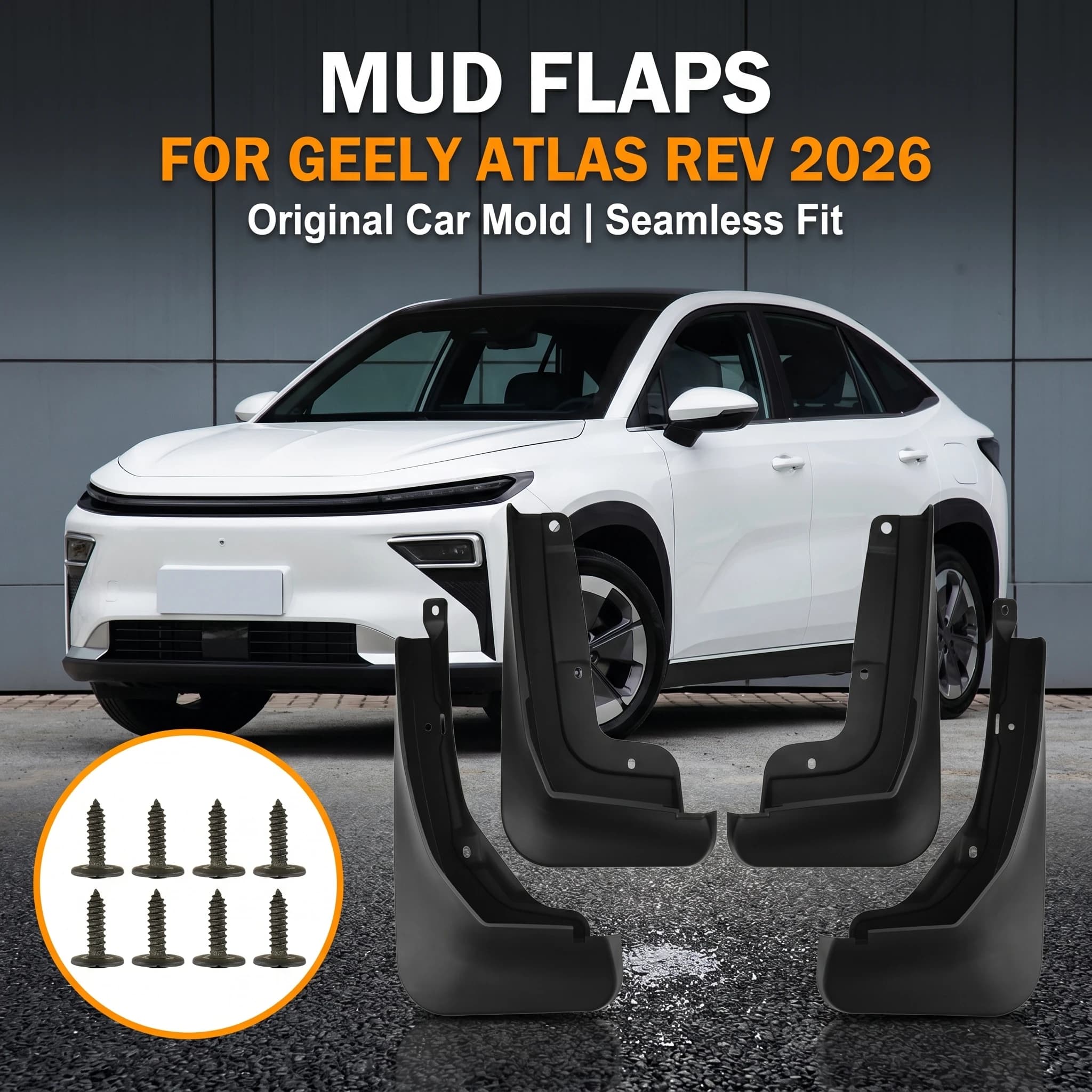 For Geely Atlas REV 2026 Mudguards Fenders Black ABS Material Auto Tire For Protection Vehicle Exterior Styling Accessory