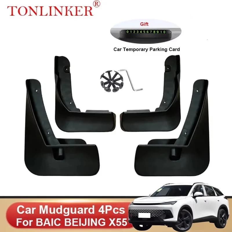 TONLINKER Car Mudguard For BAIC BEIJING X55 2022 2023- Mud Flaps Mudguards Splash Guards Front Rear Fender Mudflaps Accessories