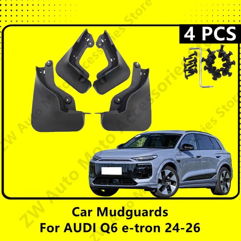 Car Mudguards For AUDI Q6 e-tron 24-26 Mud Guards Fender Flare Mudflaps Exterior Parts Auto Accessories Refit